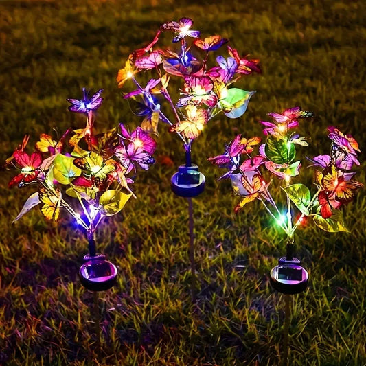 Solar Garden Butterfly Lights – Waterproof Outdoor Decorative Lamp for Yard, Path, and Garden (Warm White or Multi-Color Options)