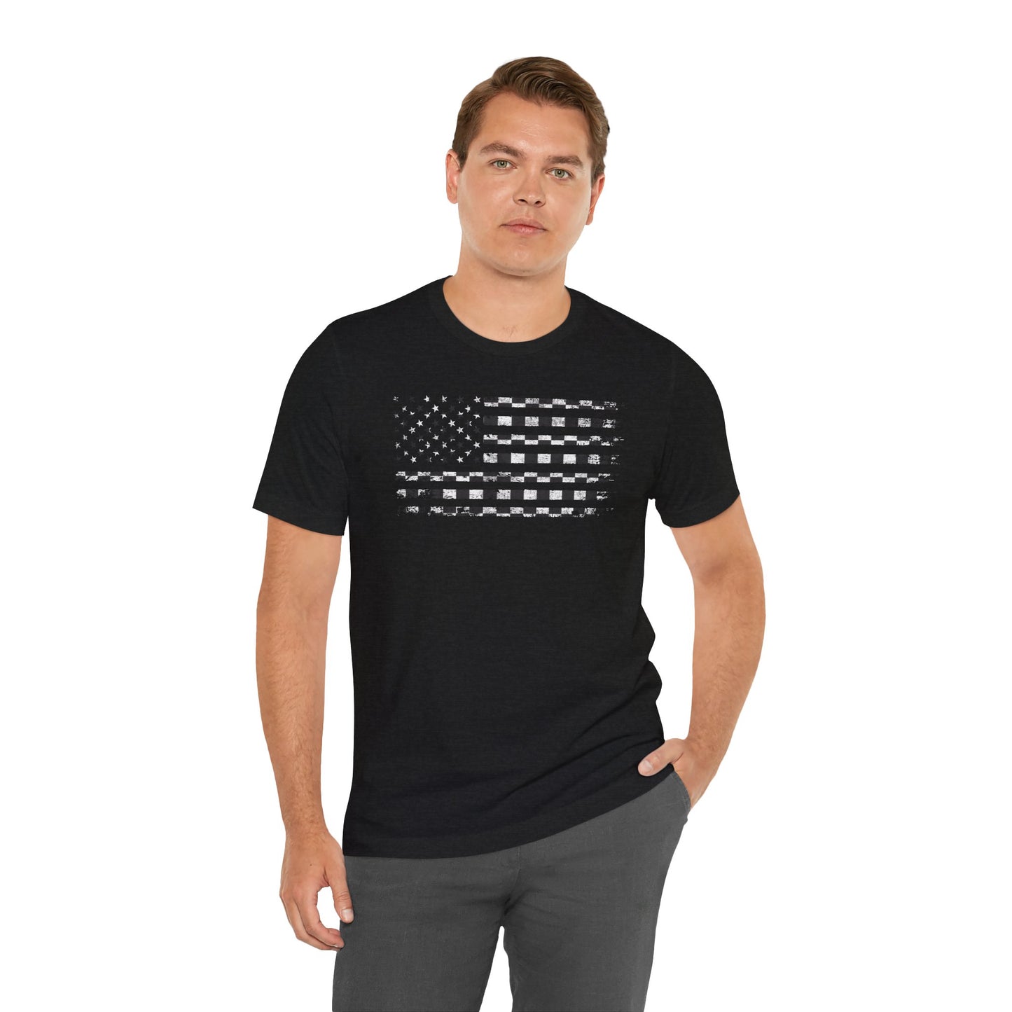 Patriotic Racing American Flag T-Shirt – Perfect for all Motorsports! Car Racing, NASCAR, Motocross, and More