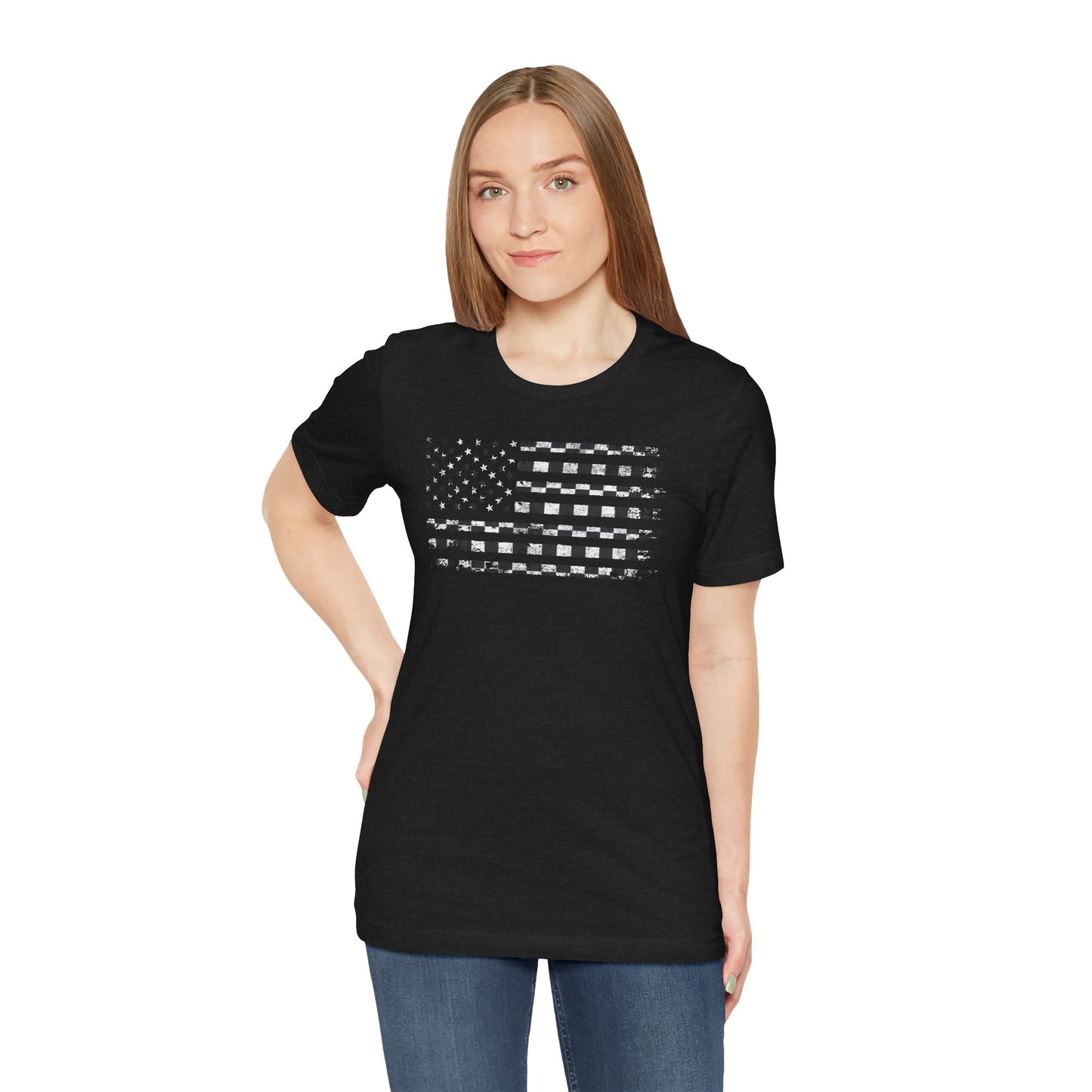 Patriotic Racing American Flag T-Shirt – Perfect for all Motorsports! Car Racing, NASCAR, Motocross, and More